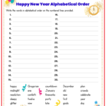 Happy New Year Alphabetical Order Worksheet – Classroom Star Worksheets