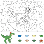 Dinosaur Coloring Pages By Numbers – Coloring Home
