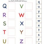 PreK A to Z Letter Matching Worksheet : Match Uppercase to lowercase