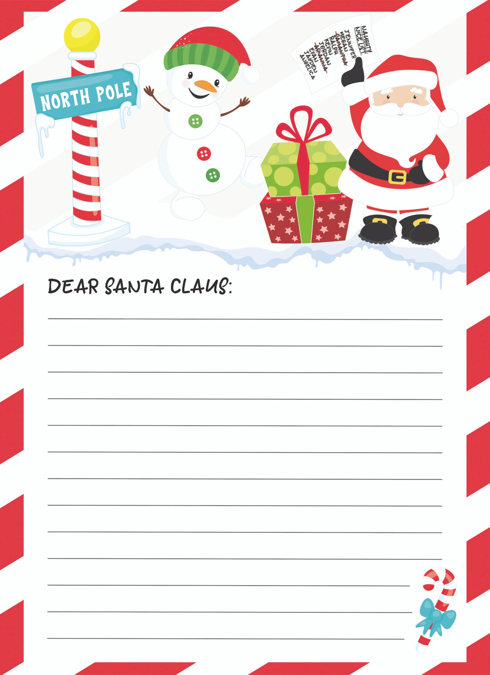 Start a Holiday Tradition with this Letter to Santa Printable - The ... Start a Holiday Tradition with this Letter to Santa Printable - The ...
