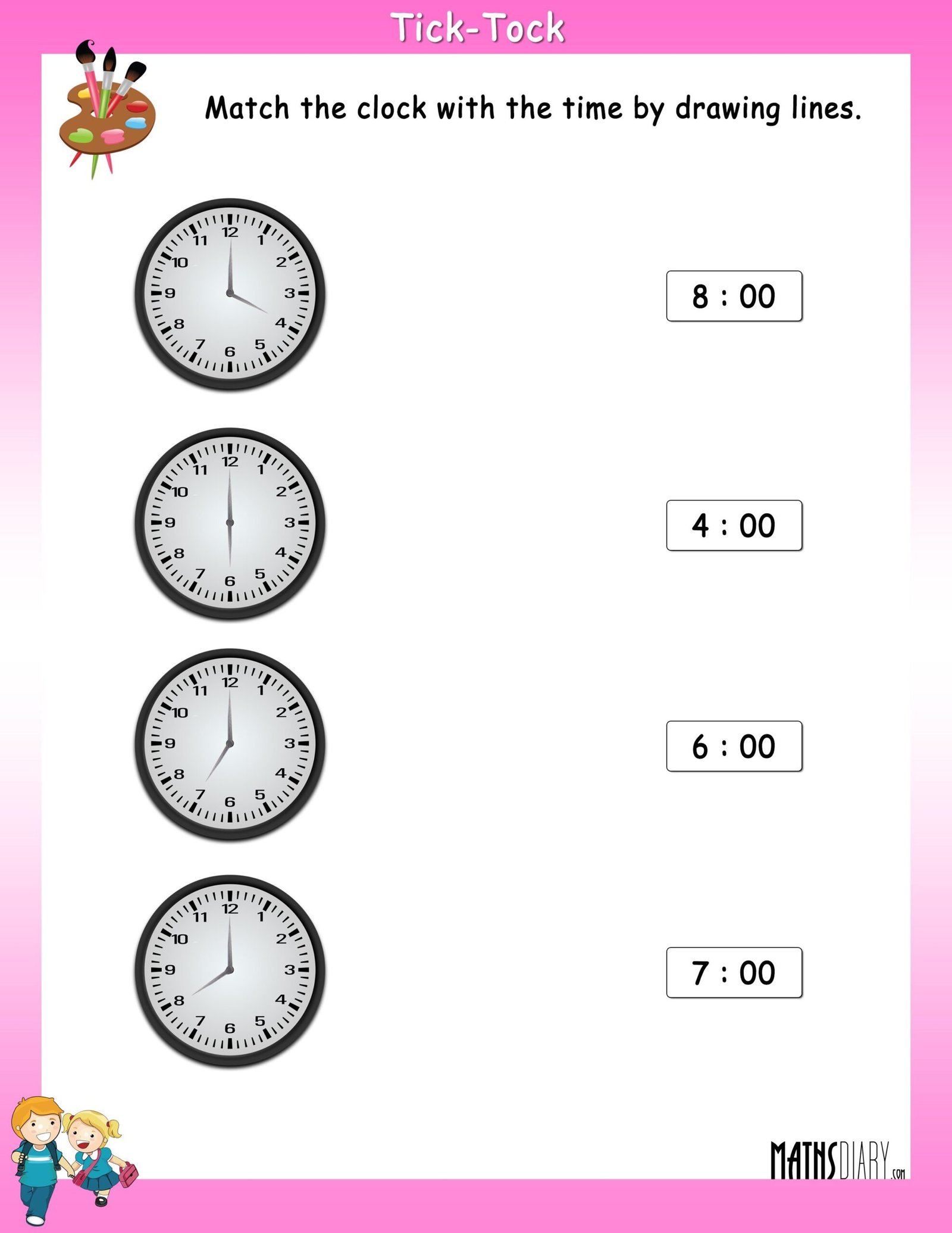Telling Time Clock Worksheets Telling Time Clock Worksheets