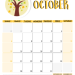 Free October Calendar Printable Page – Thrifty Jinxy