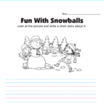 Picture Prompt Writing Worksheet – Sledding Story | Worksheets Free