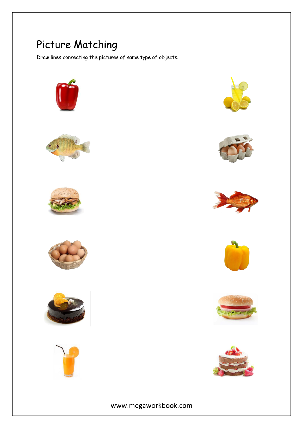 Matching Objects Together Worksheet Kindergarten Matching Objects Together Worksheet Kindergarten