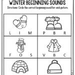 Preschool Worksheets Winter Beginning Sounds – The Keeper of the Memories