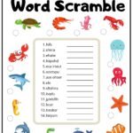 Sea Animals Word Scramble 2 – Ezpzlearn.com
