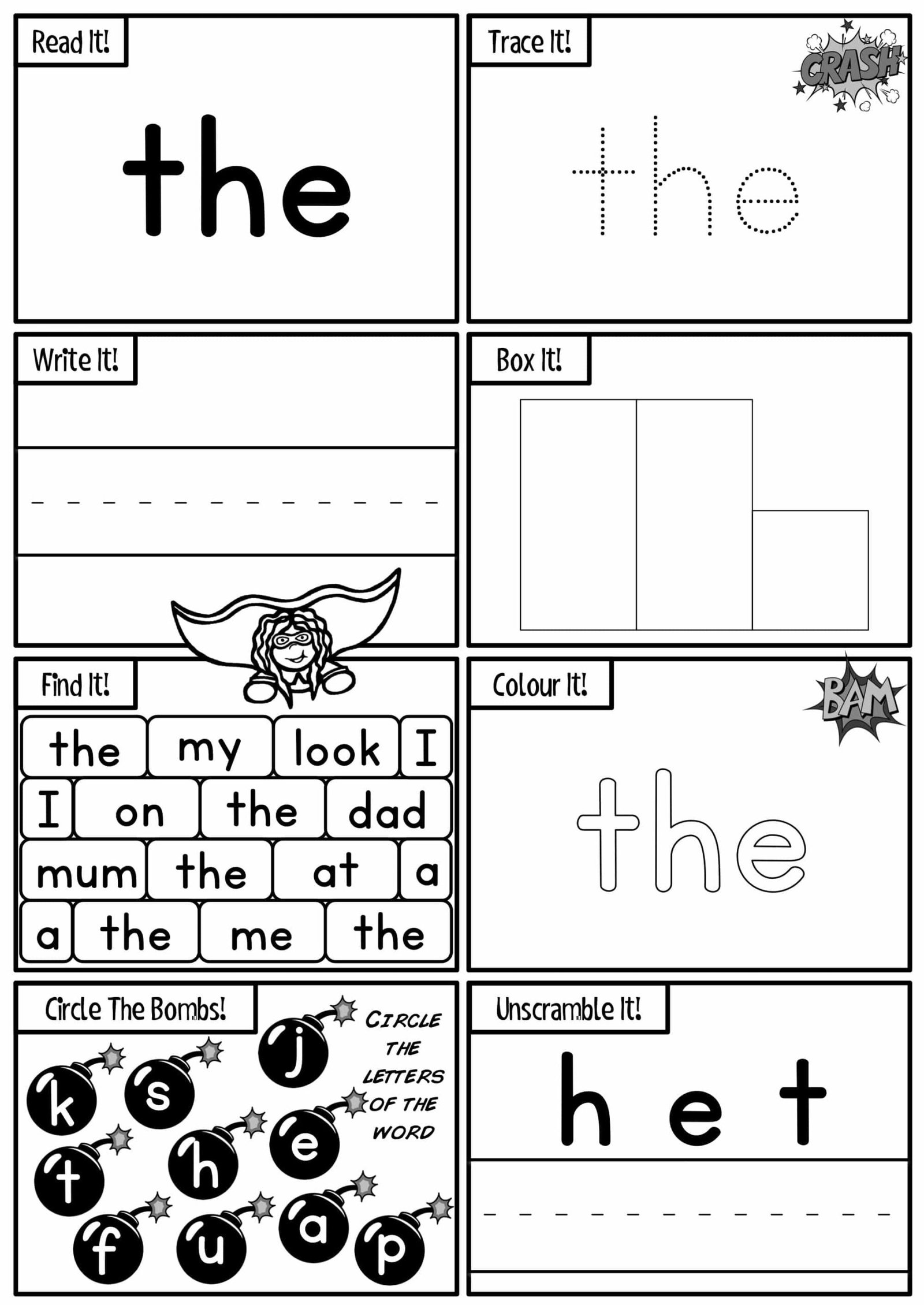 Sight Words Activity Worksheets - Top Teaching Tasks