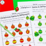 Christmas Same or Different Worksheets for Kids – Look! We’re Learning!