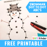 Snowman Dot to Dot ABC’s – Simply Kinder