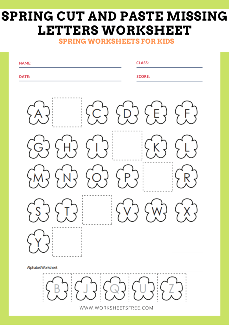Free Printable Spring Worksheets - Worksheets Day
