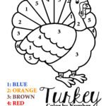 17 Printable Color by Number Turkey – Kitty Baby Love