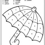 Umbrella Color By Number – Coloring Pages