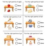 Above and Below Comparison Worksheets for Preschool and Kindergarten 2 …