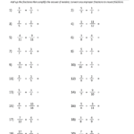 Adding Fractions Worksheets