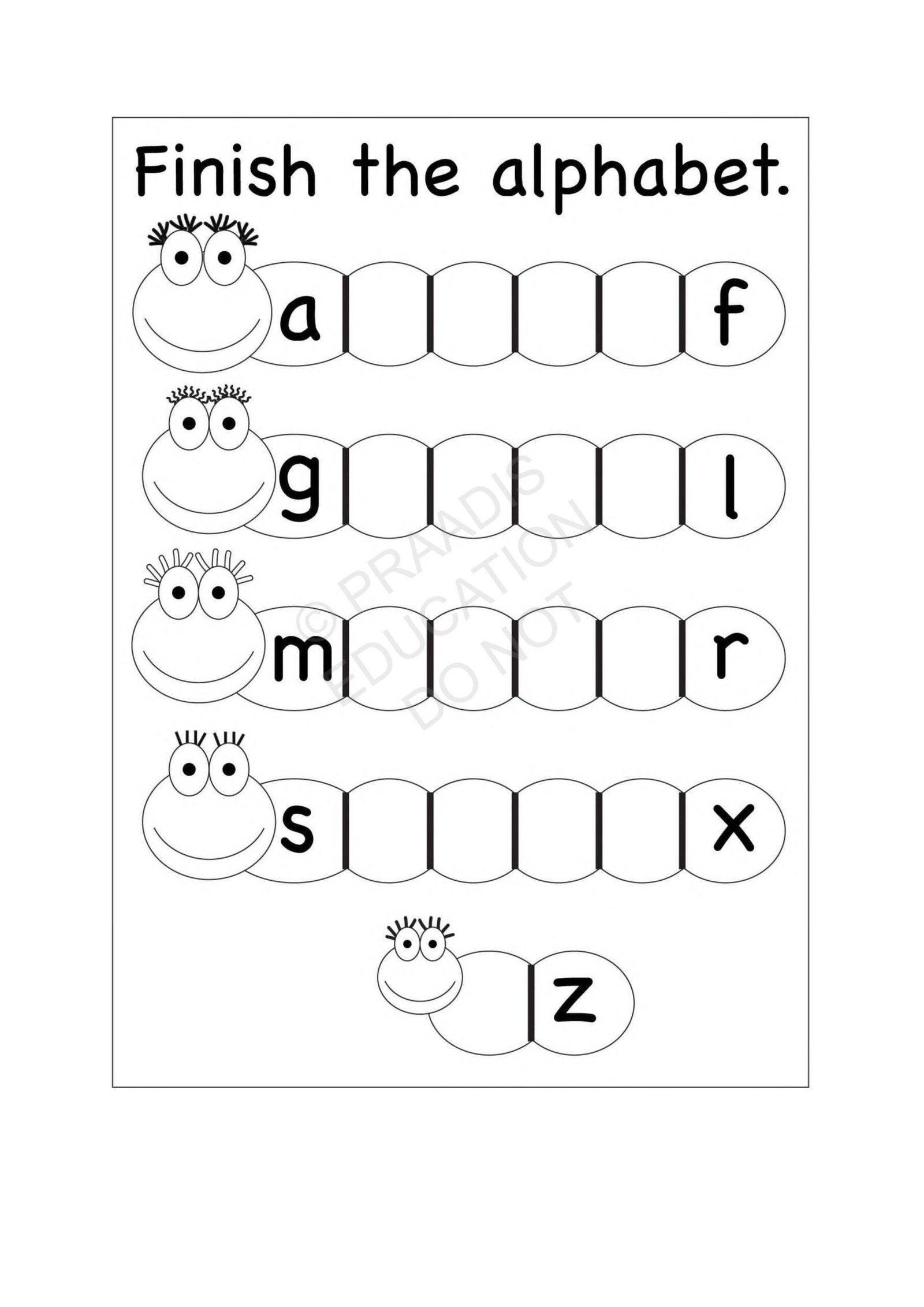 Uppercase Missing Alphabet Worksheet A To Z 4D9