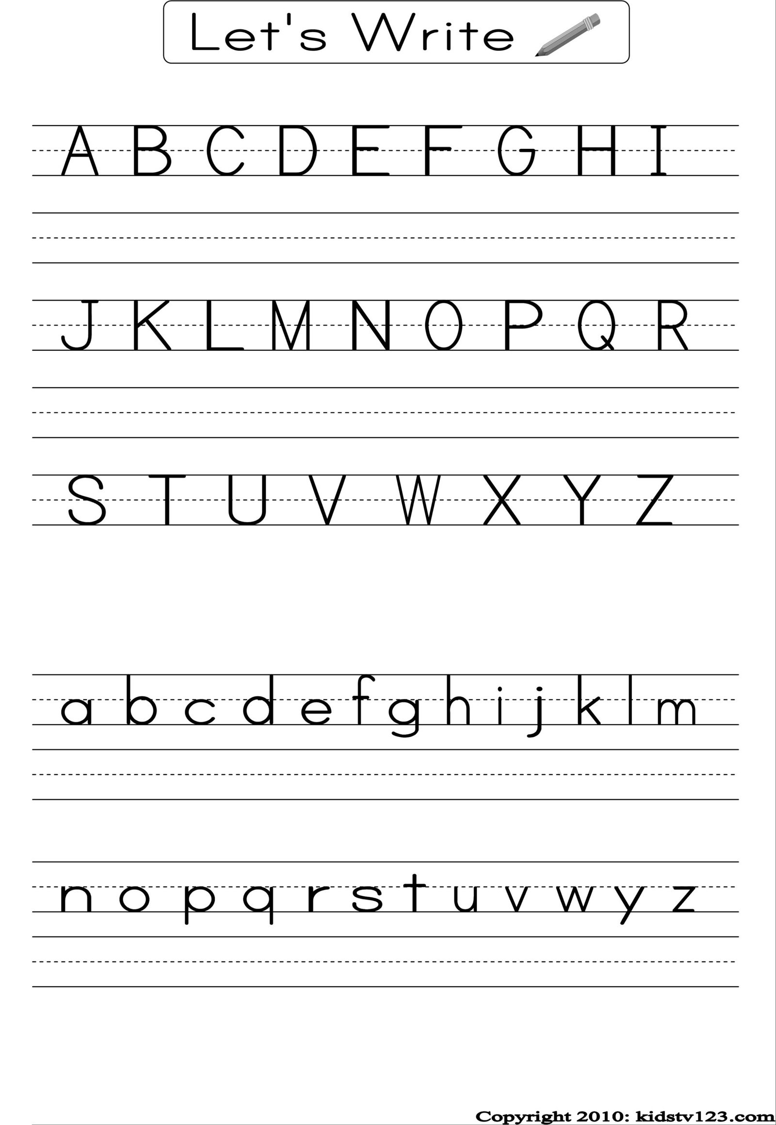 Kindergarten Blank Writing Practice Worksheet Printable | Writing ... Kindergarten Blank Writing Practice Worksheet Printable | Writing ...