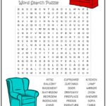 Around the House Word Search Puzzle | Print it Free
