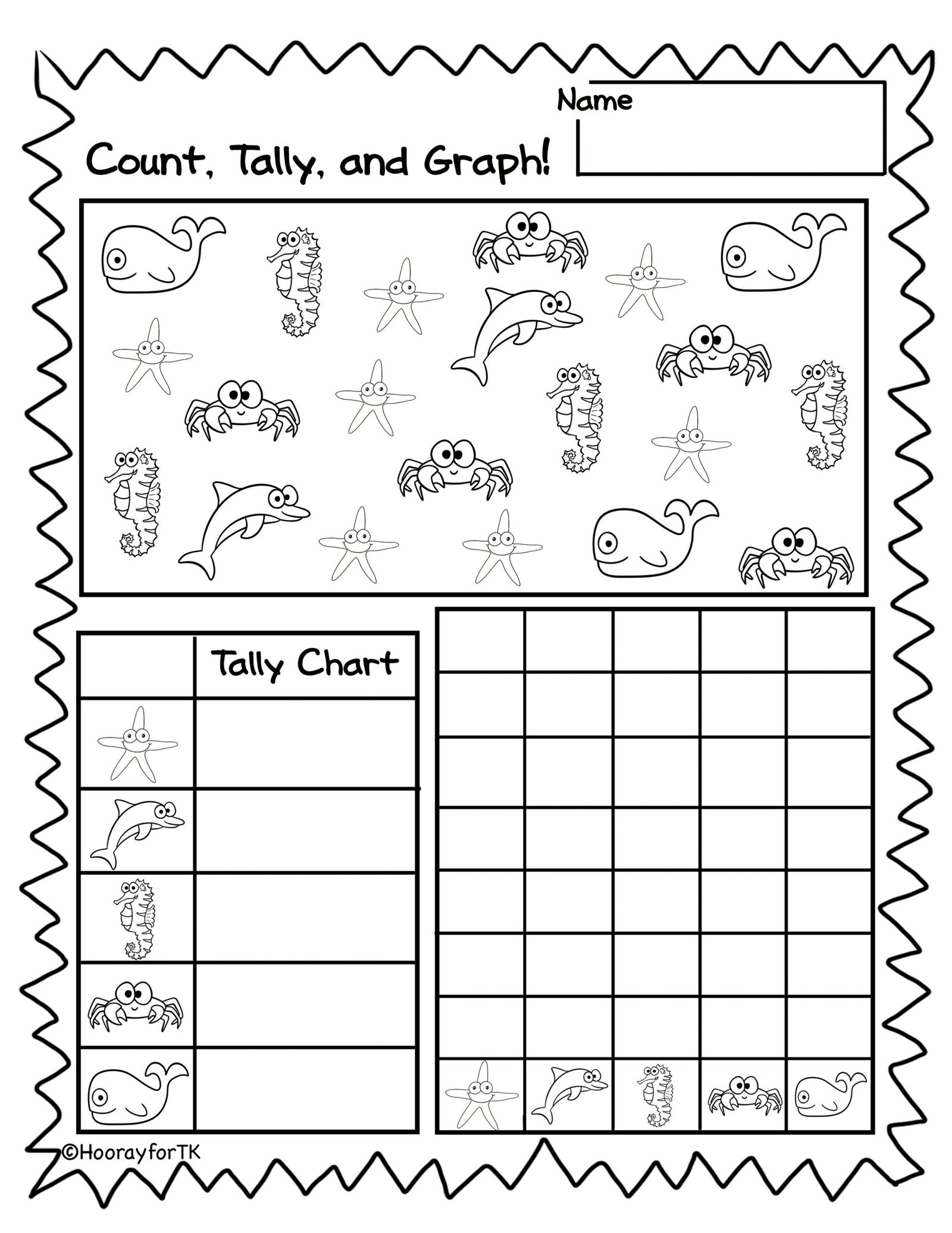 Ocean/Under the Sea math activity. Perfect for Pre-K/ Preschool ...