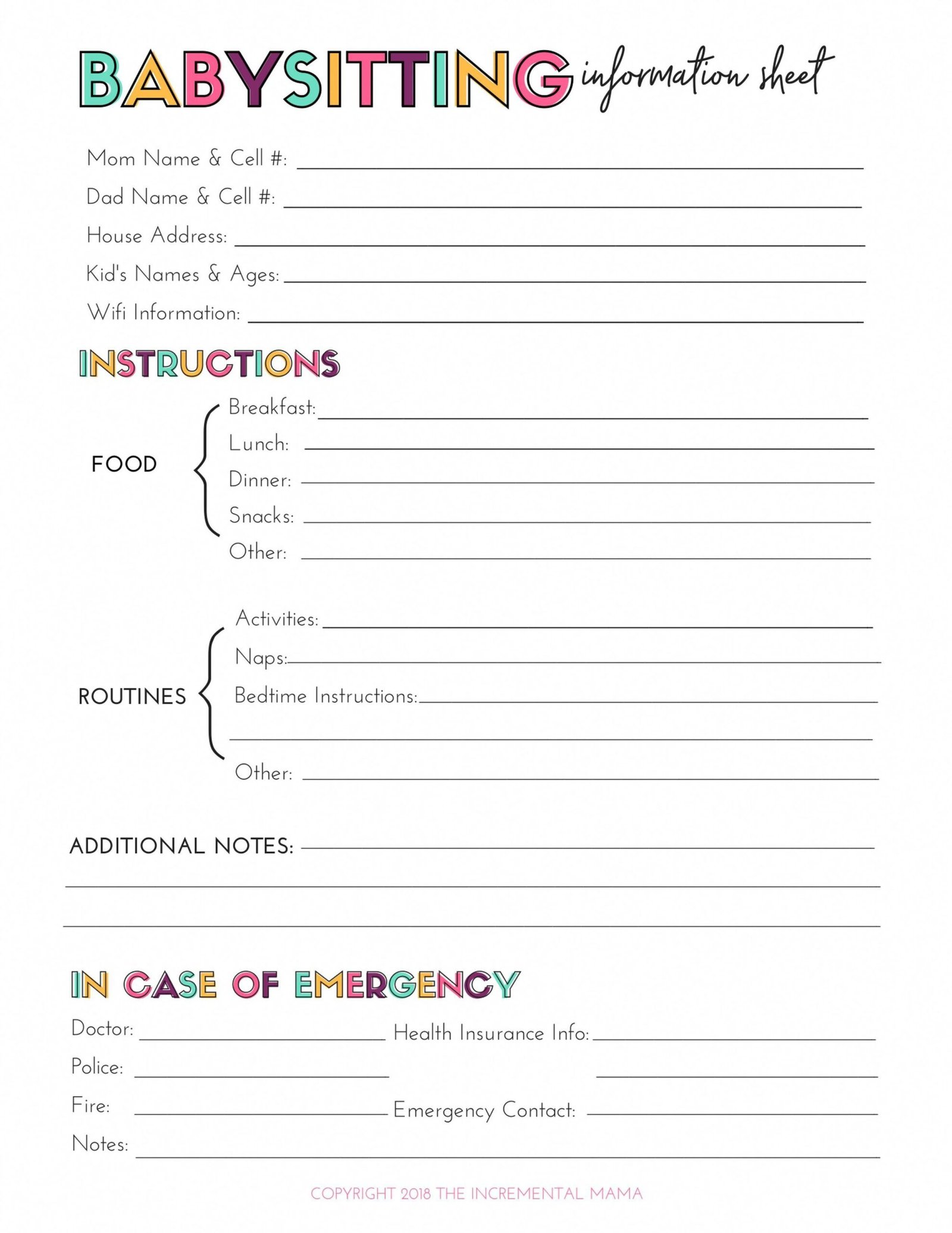 Download free babysitting information printable. This babysitter ... Download free babysitting information printable. This babysitter ...