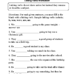 Free Printable Linking Verbs Worksheet