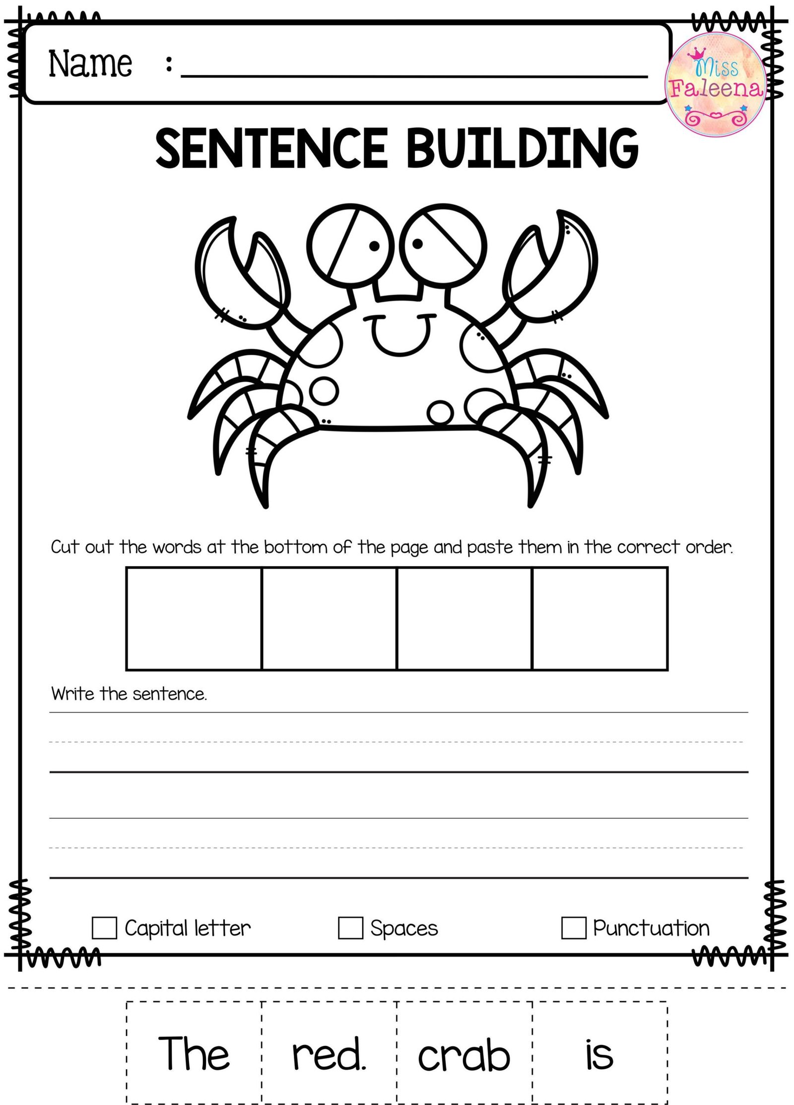 Sentence Structure Worksheets Free Printable – Thekidsworksheet
