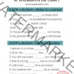 CBSE English Grammar Exercises for Class 7 (English Worksheets)