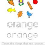 Things That Are Orange Worksheets Circle the things that are orange Worksheet – Twisty Noodle