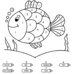 Coloring By Numbers 1 To 10 Fish 01 | Free Coloring By Numbers To Fish