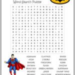 DC Comics Characters Word Search Puzzle | Print it Free