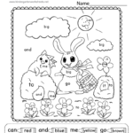 Easter Bunny Color by Sight Word Worksheet – Free Printable, Digital, & PDF