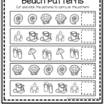 Beach Patterns Worksheet – Free | Pattern worksheets for kindergarten …