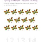 Spring Worksheet – Counting to Fourteen | Spring worksheet, Childrens …