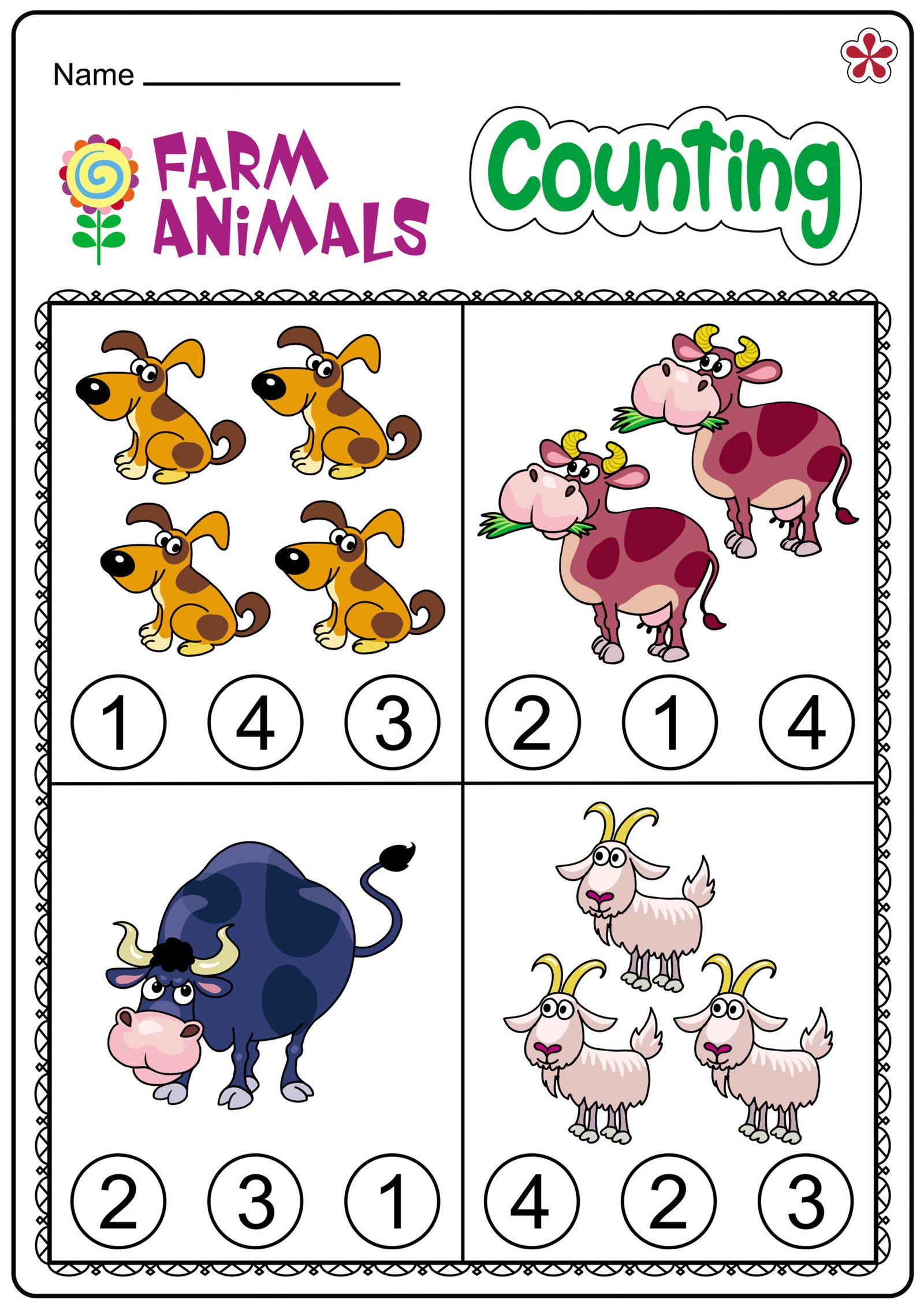 Themed Counting Worksheets