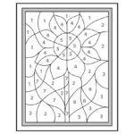 Color By Number: Number 8 And Flowers Flower Color-by-Number Worksheet | Spring & Summer Activity for Kids