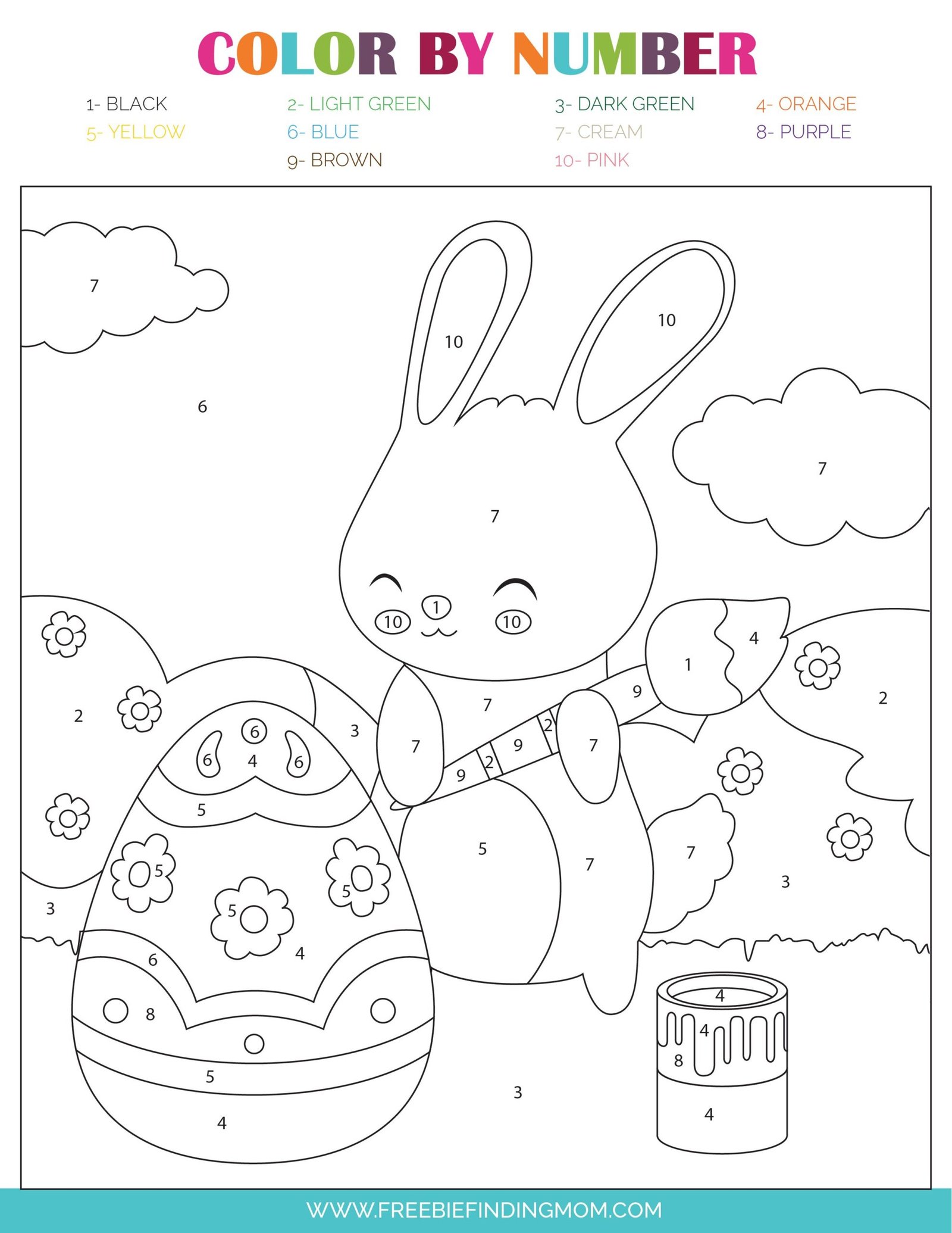3 Free Easter Color by Number Printables - Freebie Finding Mom 3 Free Easter Color by Number Printables - Freebie Finding Mom