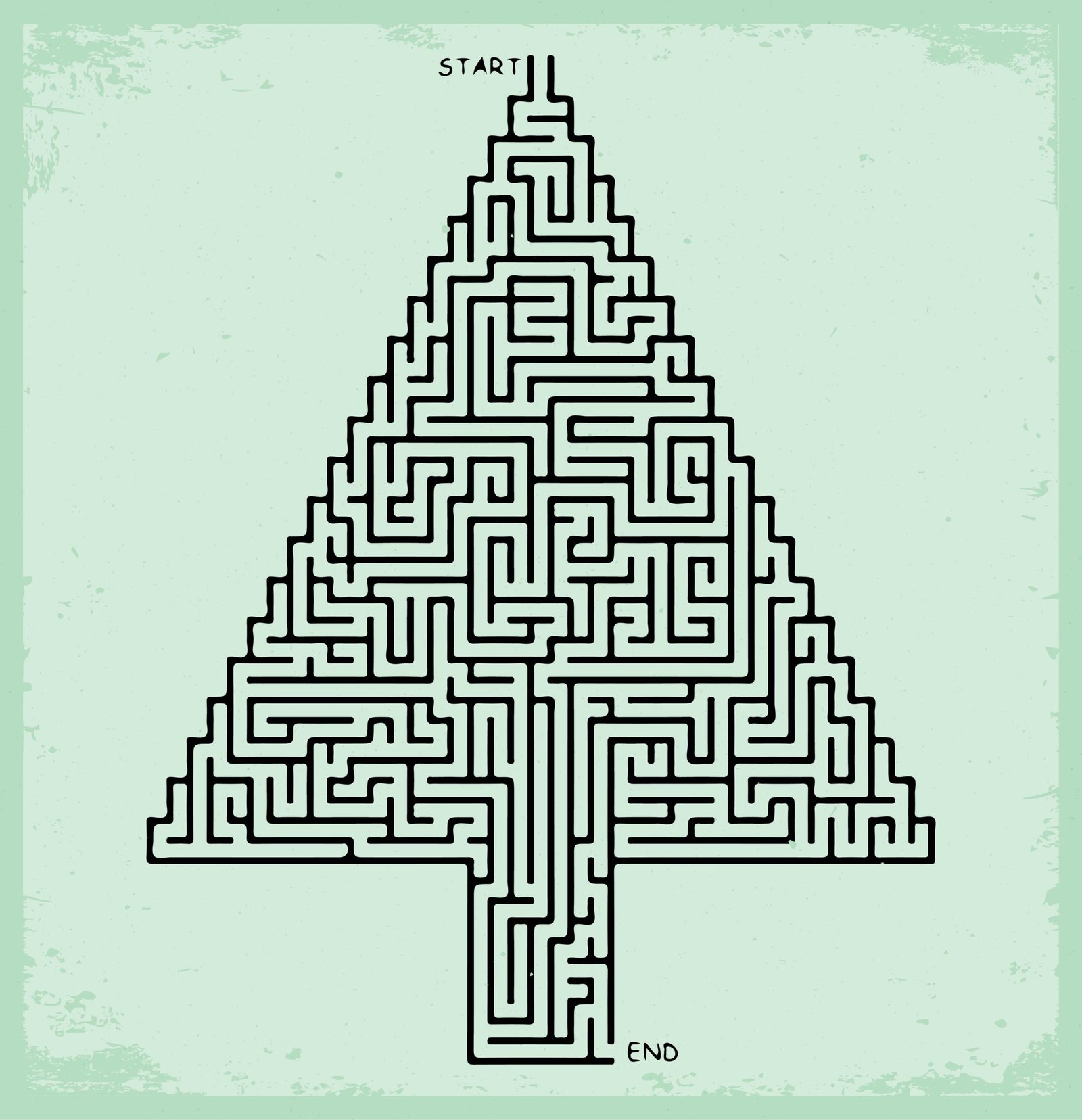 4 Best Christmas Tree Maze Printable PDF for Free at Printablee