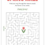 Spring Maze Free Printable Spring Maze for Kids – Pjs and Paint