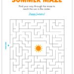 Summer Mazes For Kindergarten