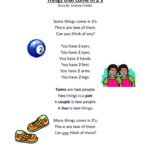 Things That Come In 2s Worksheets Reading Comprehension Worksheet – Things That Come in 2s