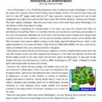 Reading Comprehension Worksheet – Welcome to Washington