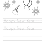 New Year Handwriting Worksheets Happy New Year Writing Worksheet 01 | Free Happy New Year Writing Worksheet