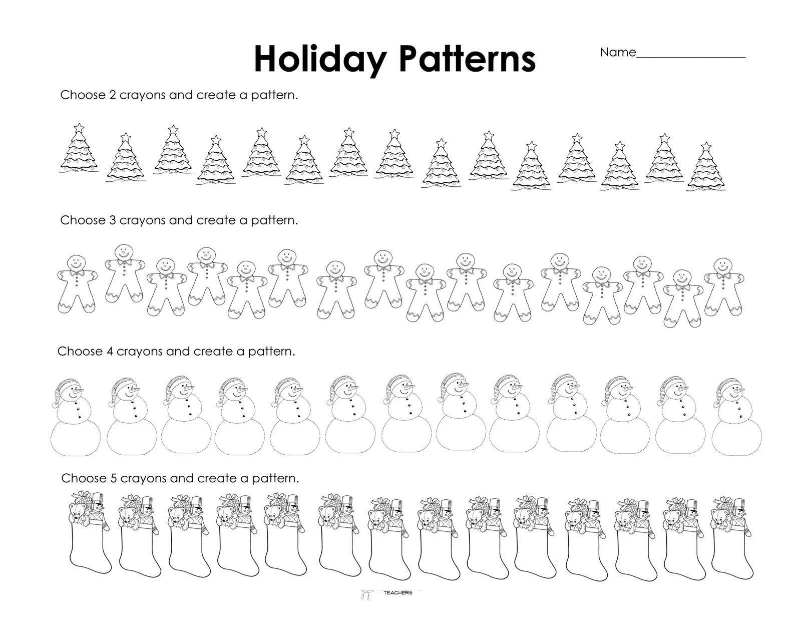Holiday Patterns (free worksheet) | Squarehead Teachers Holiday Patterns (free worksheet) | Squarehead Teachers