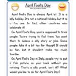 April Fools Day Reading Comprehension Worksheet – Have Fun Teaching