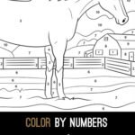 Printable Horse Color By Number Coloring Pages