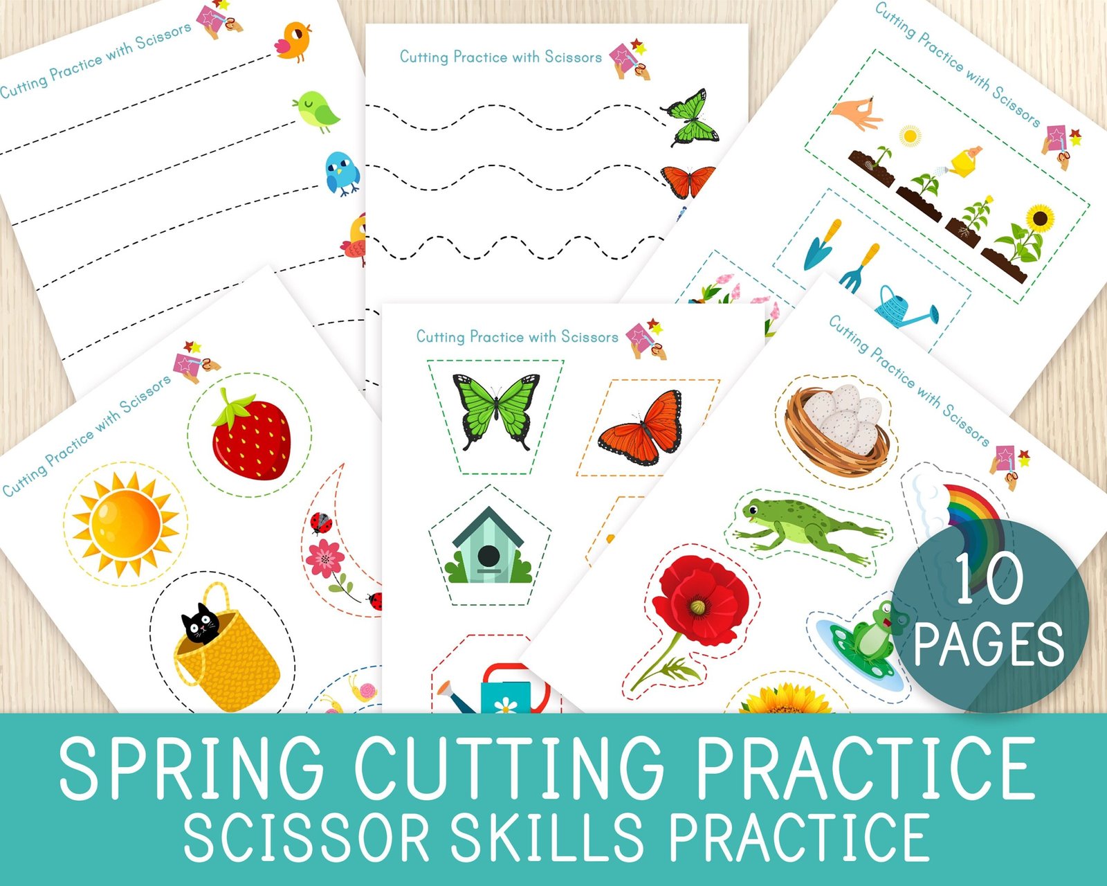 Kindergarten,First Grade Scissor Skills,Cutting Practice Paper Crafts ...