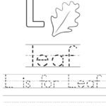 L is for Leaf Worksheet – Twisty Noodle