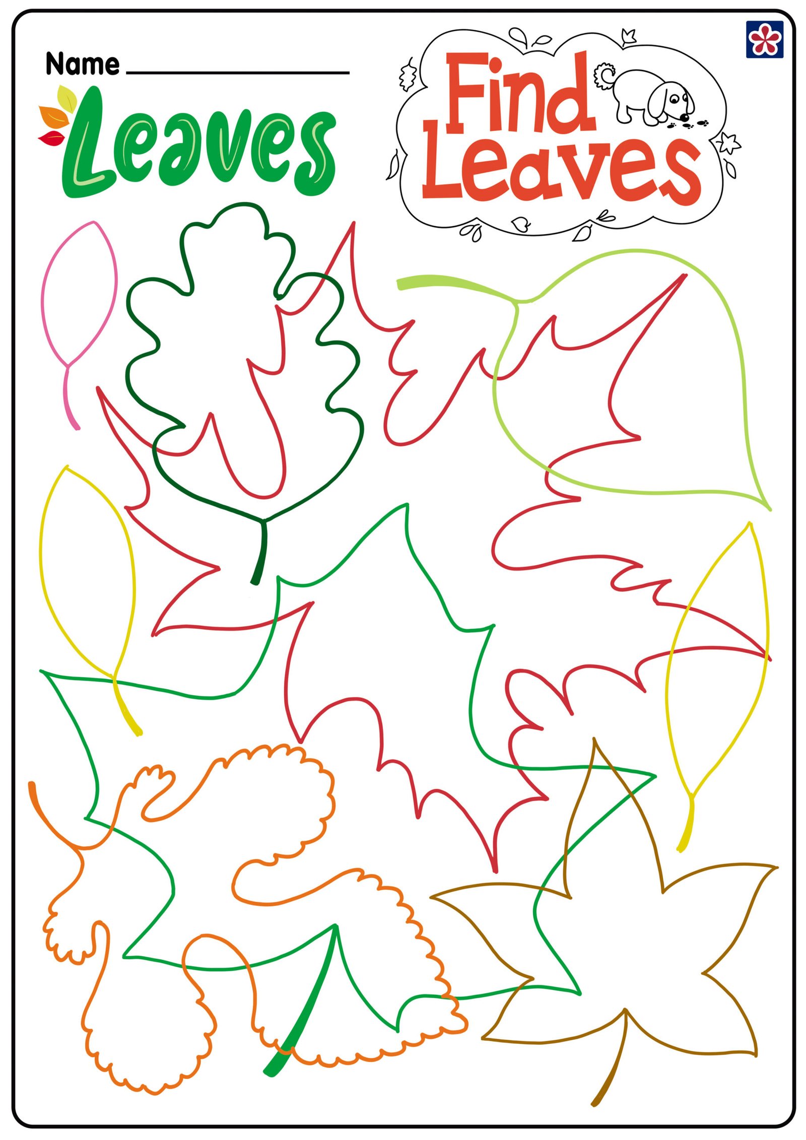 Free Fall Leaves Worksheets for Preschool and Kindergarten ...