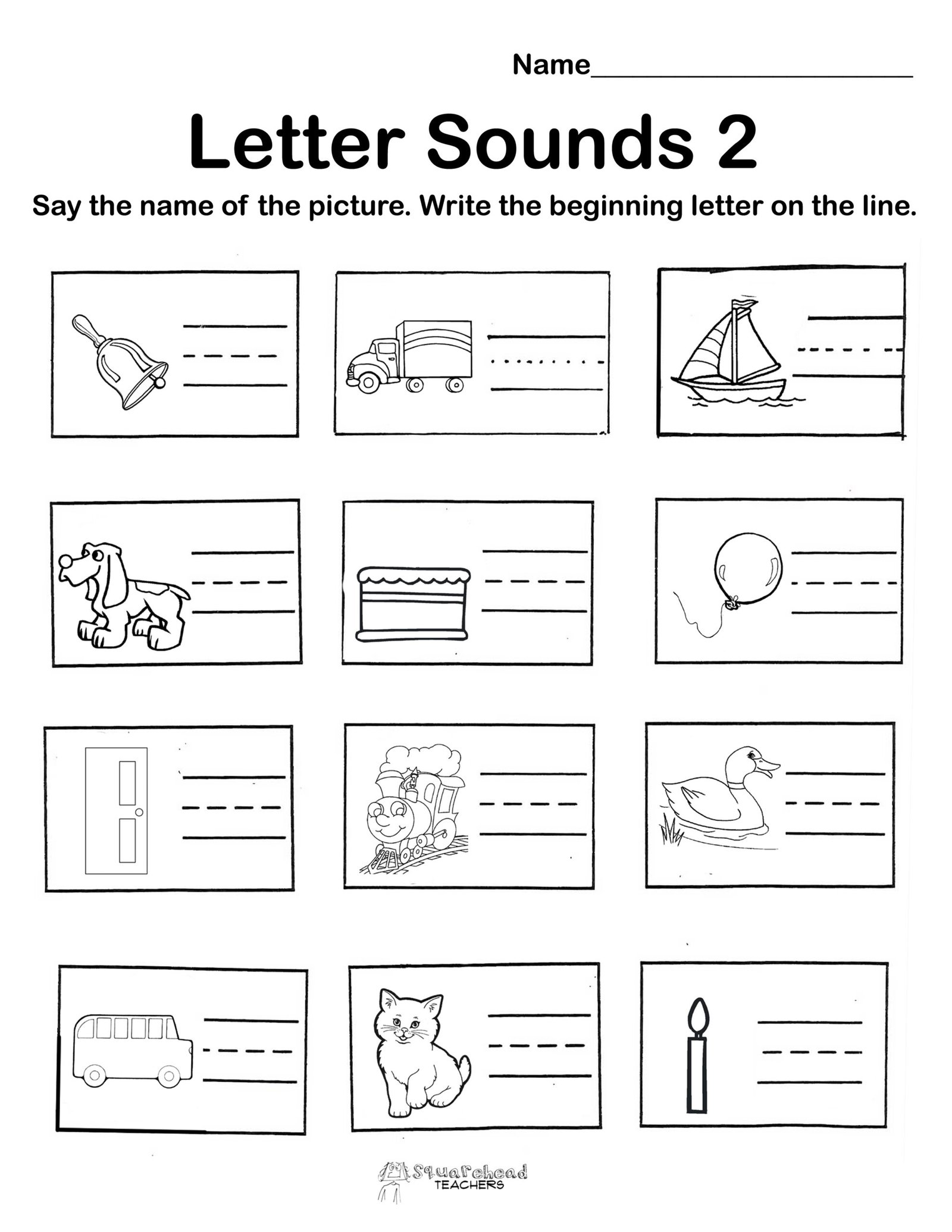 Letter Sounds (free worksheets!) | Squarehead Teachers