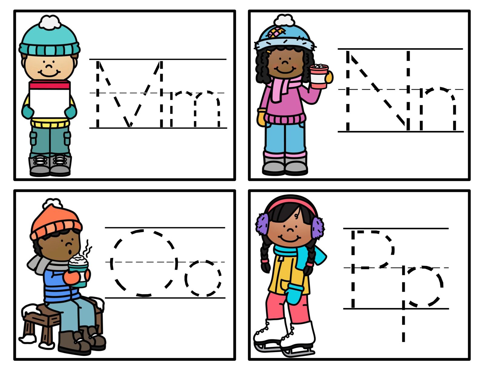 Winter Letter Tracing Cards | Made By Teachers Winter Letter Tracing Cards | Made By Teachers