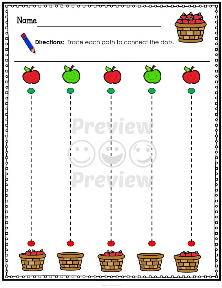 Tracing Lines Worksheets - Bottom To Top - Worksheets Day